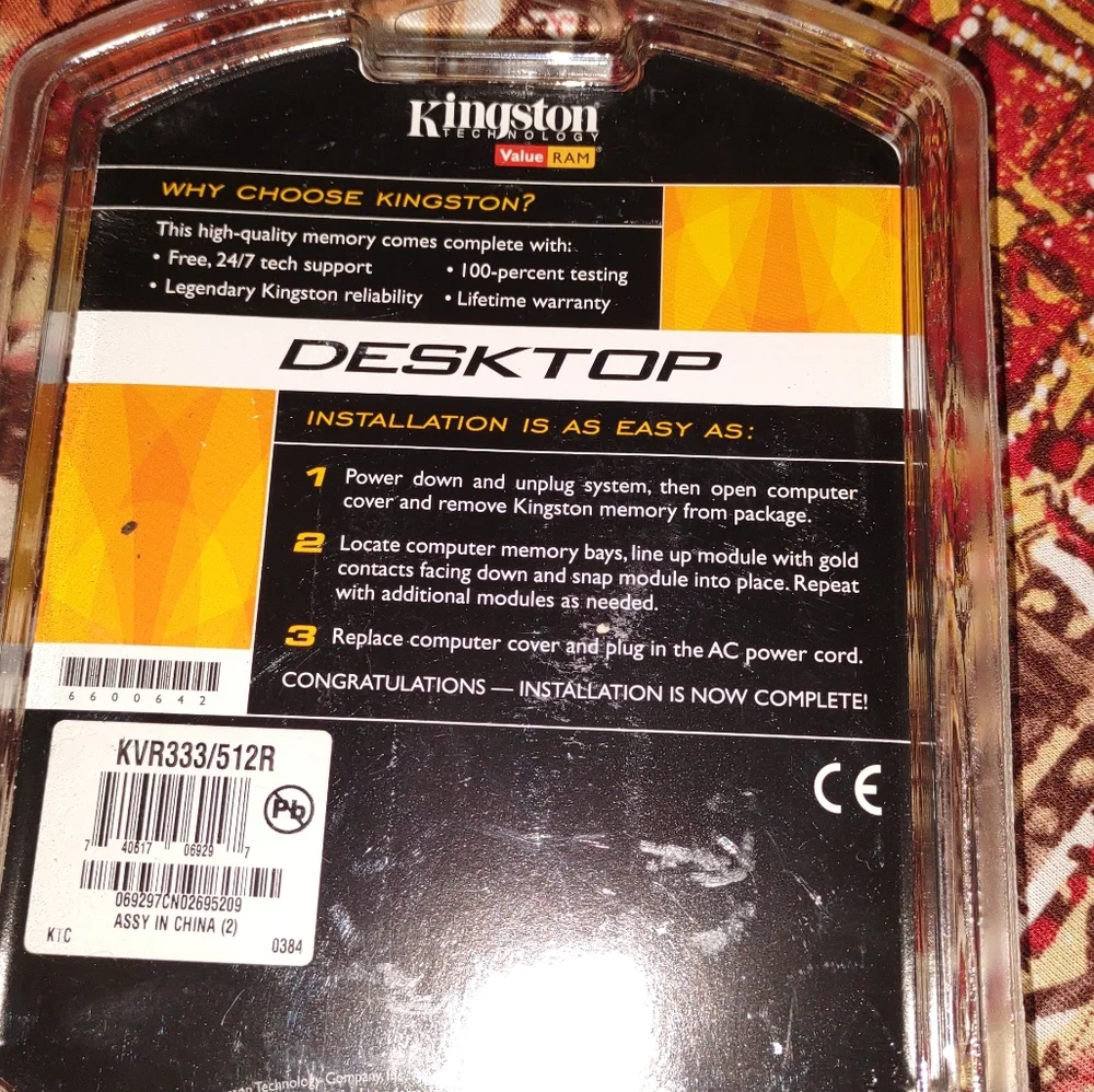 Kingston 512MB PC2700 333MHs DDR